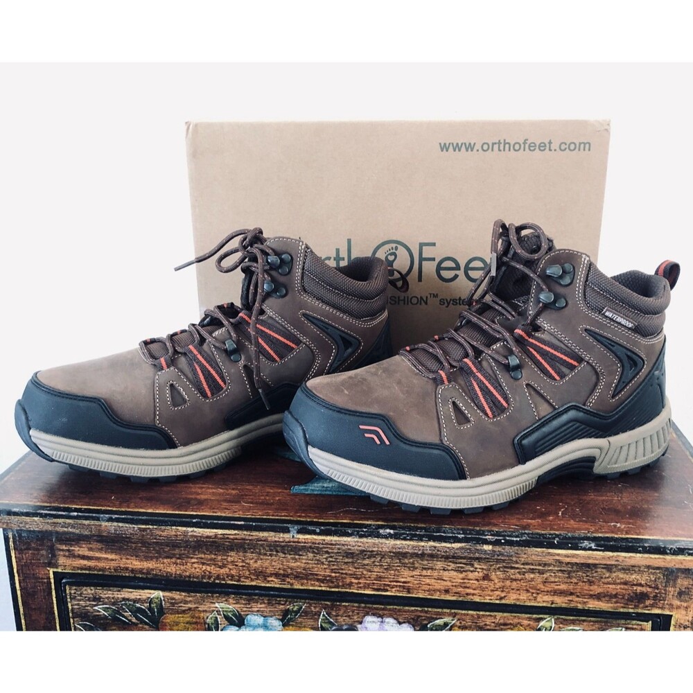 Orthofeet Ridgewood Waterproof Men's Hiking Boots Size 8.5W NIB With Fit Kit
